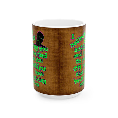 noticed you noticing - White Mug (brown papyrus)
