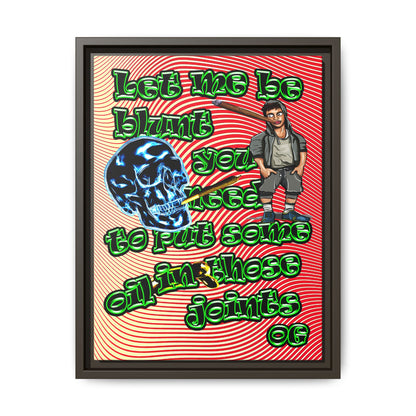 og - framed canvas art (yellow-orange wave)
