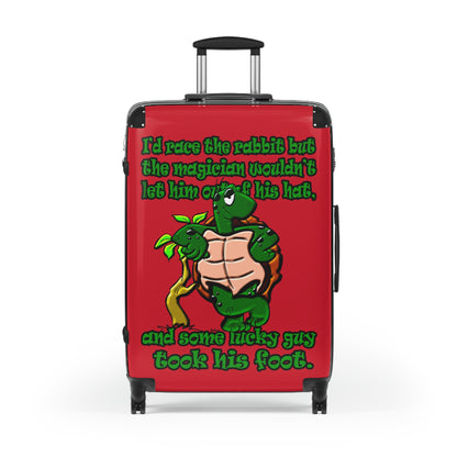 turtle race - Suitcase (dark red)