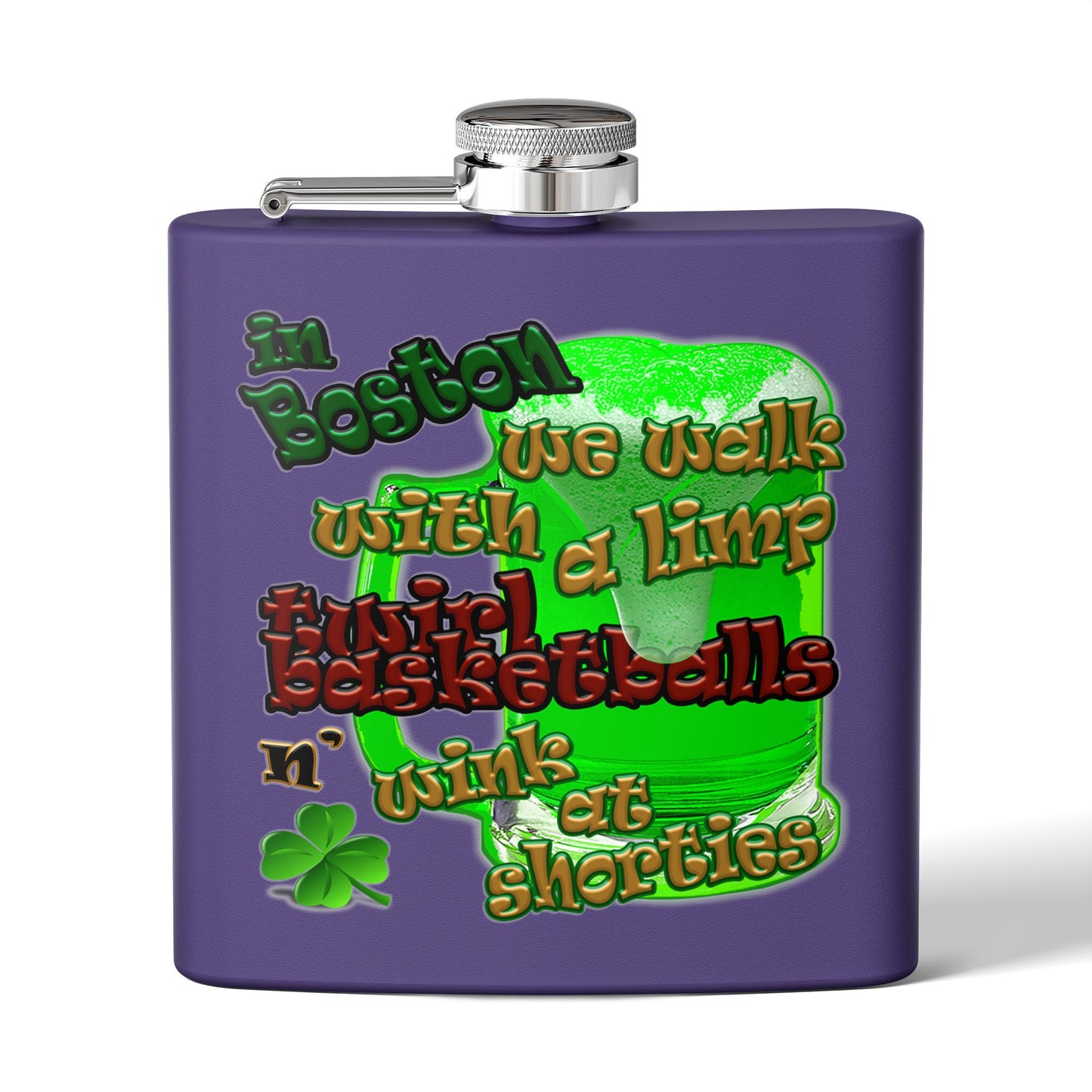celtics logo - Stainless Steel Flask