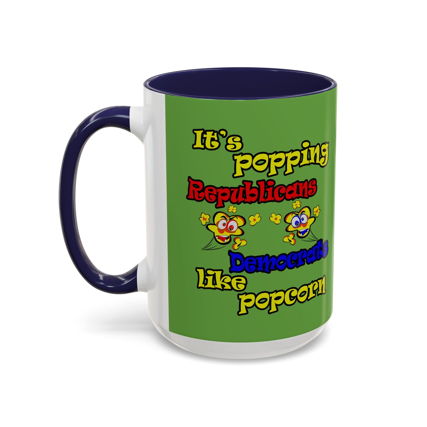 popping like popcorn - Accent Mug (green)