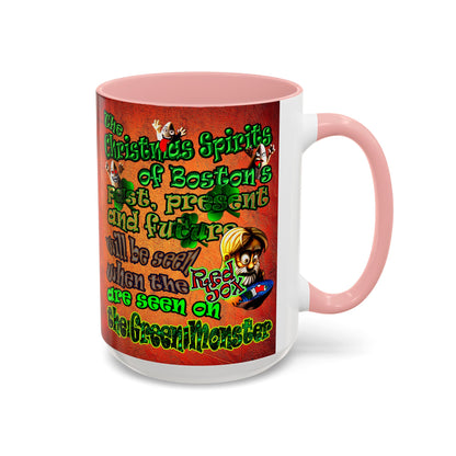 christmas spirits of boston - Accent Mug (burnt orange)