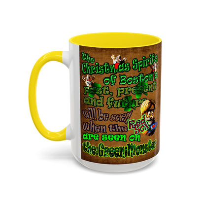 christmas spirits of boston - Accent Mug (brown papyrus)