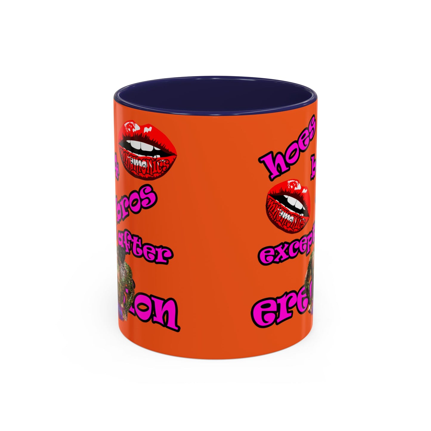 hoes b4 bros - Accent Mug (orange)