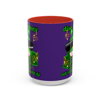 disc jockey - Accent Mug (purple)