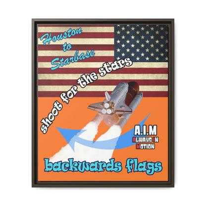 shoot for the stars - framed canvas art (crusta)