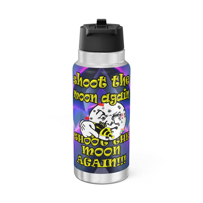 shoot the moon again - Gator Tumbler, 32oz  (grey-pink wave)