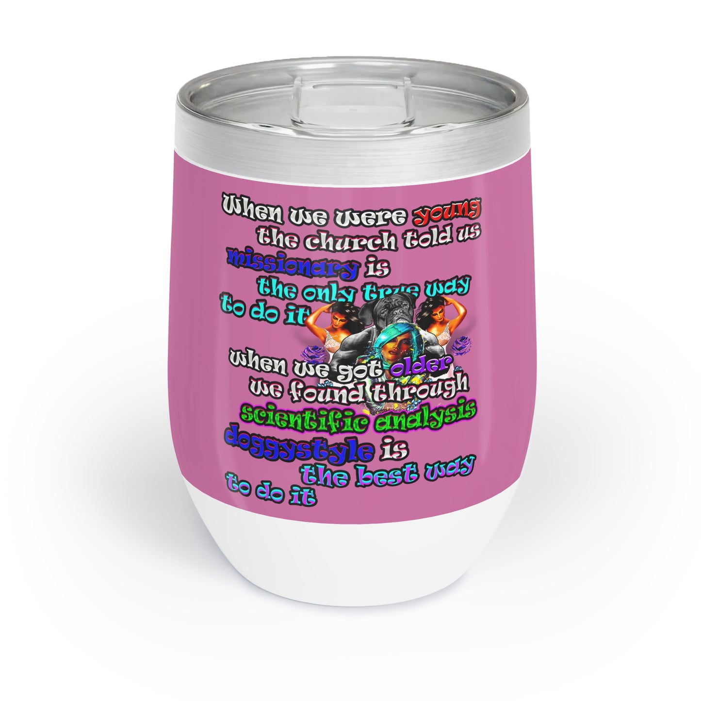 doggystyle - Chill Wine Tumbler (light pink)
