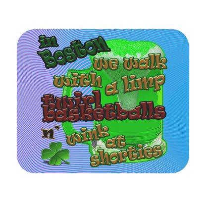 celtics logo - Mouse Pad (Rectangle) (light blue-purple wave)