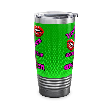 hoes b4 bros - Ringneck Tumbler, 20oz (logo green)