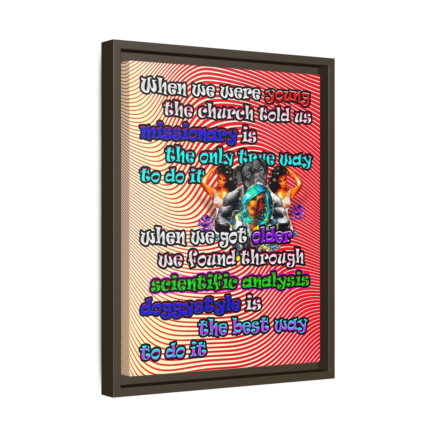 doggystyle - framed canvas art (yellow-orange wave)