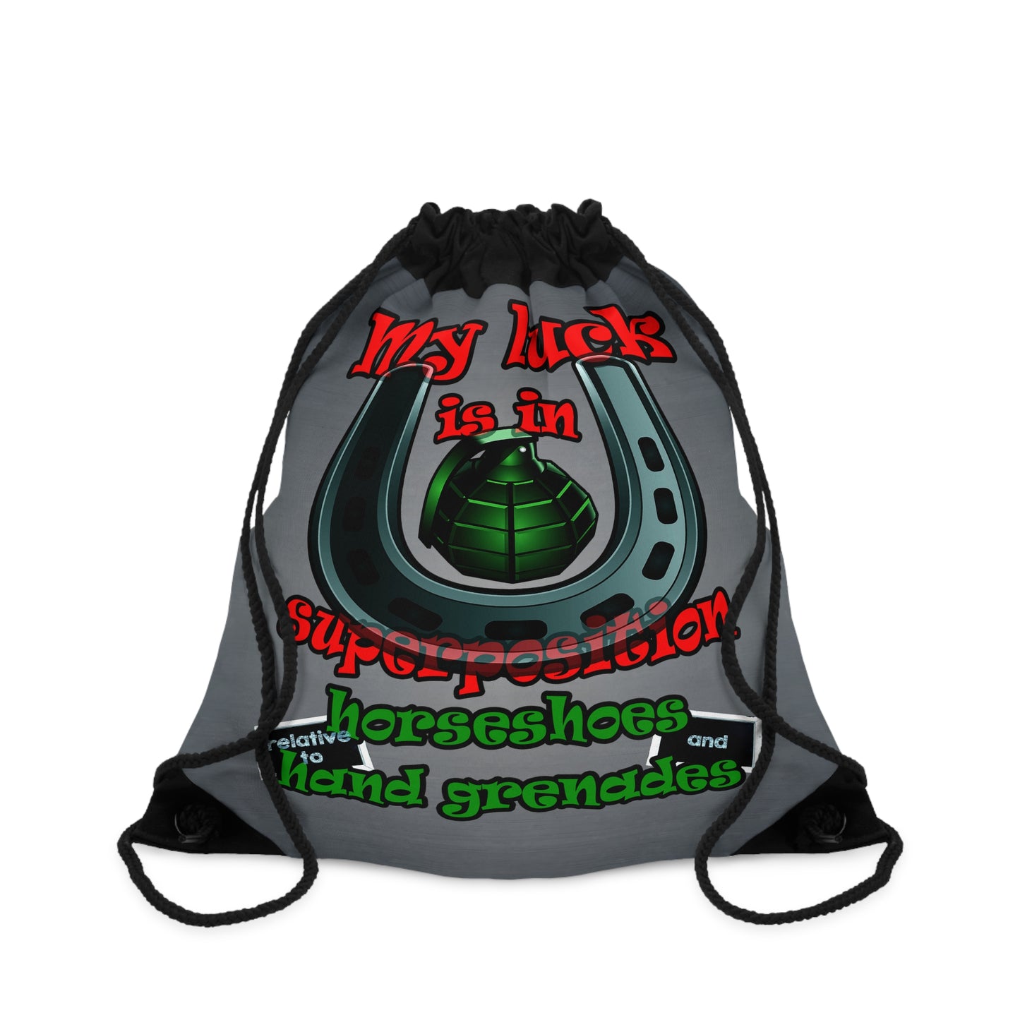 my luck - Drawstring Bag (grey-light grey)