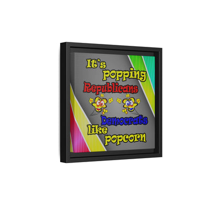 popping like popcorn - framed canvas art (rainbow split)