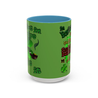 celtics logo - Accent Mug (green)