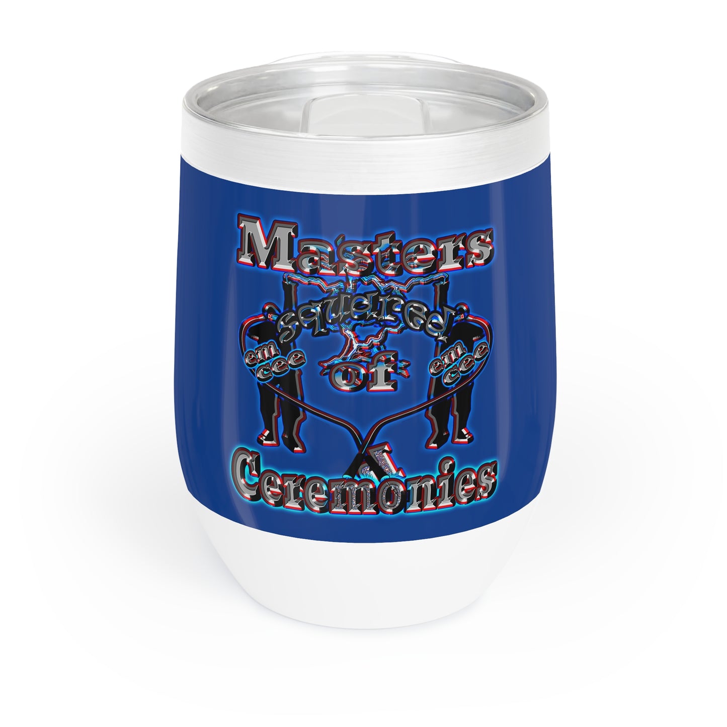 em cee squared - Chill Wine Tumbler (dark blue)