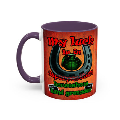 my luck - Accent Mug (burnt orange)