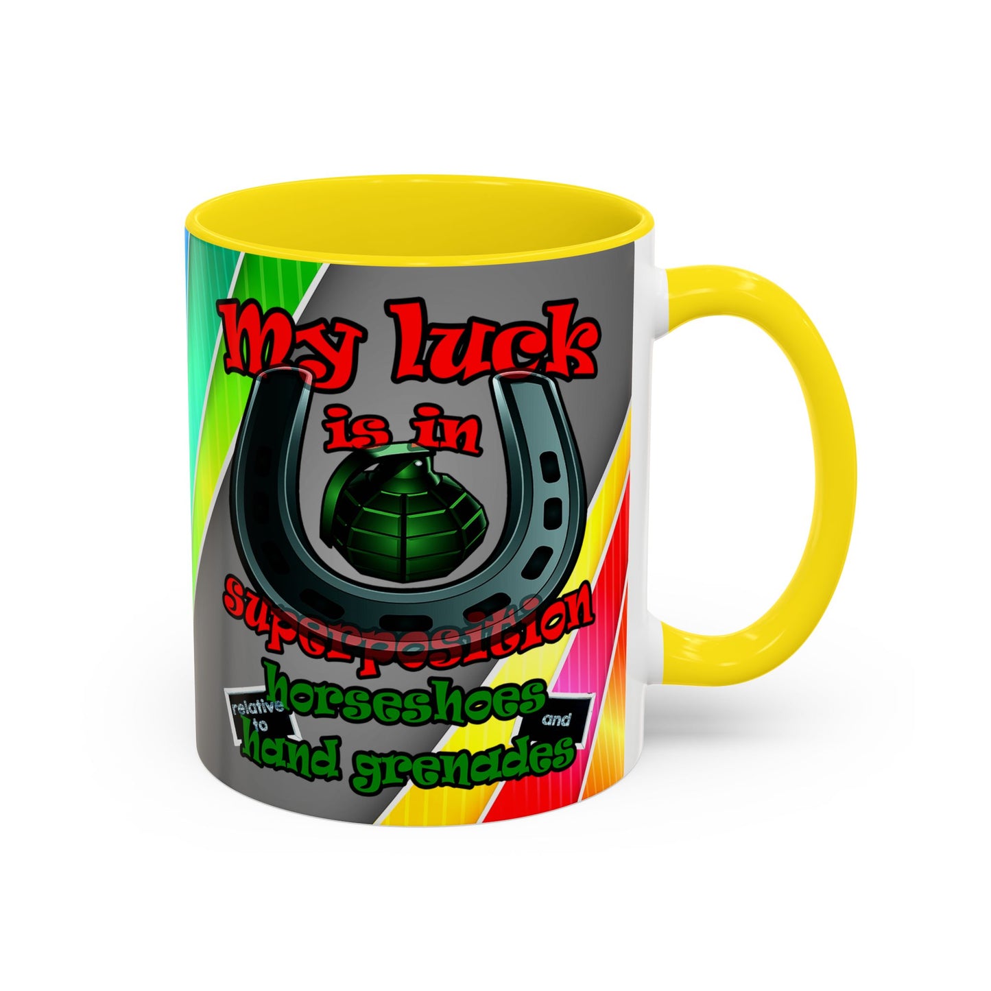 my luck - Accent Mug (rainbow split)