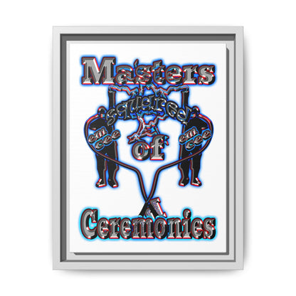 em cee squared - framed canvas art (white)