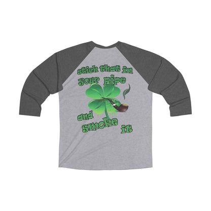 celtics logo - Unisex Tri-Blend 3\4 Raglan Tee