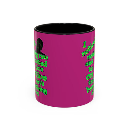 noticed you noticing - Accent Mug (pink)