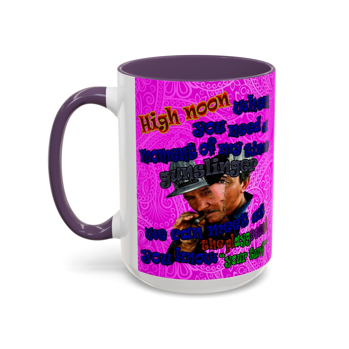 high noon - Accent Mug (pink swirl)