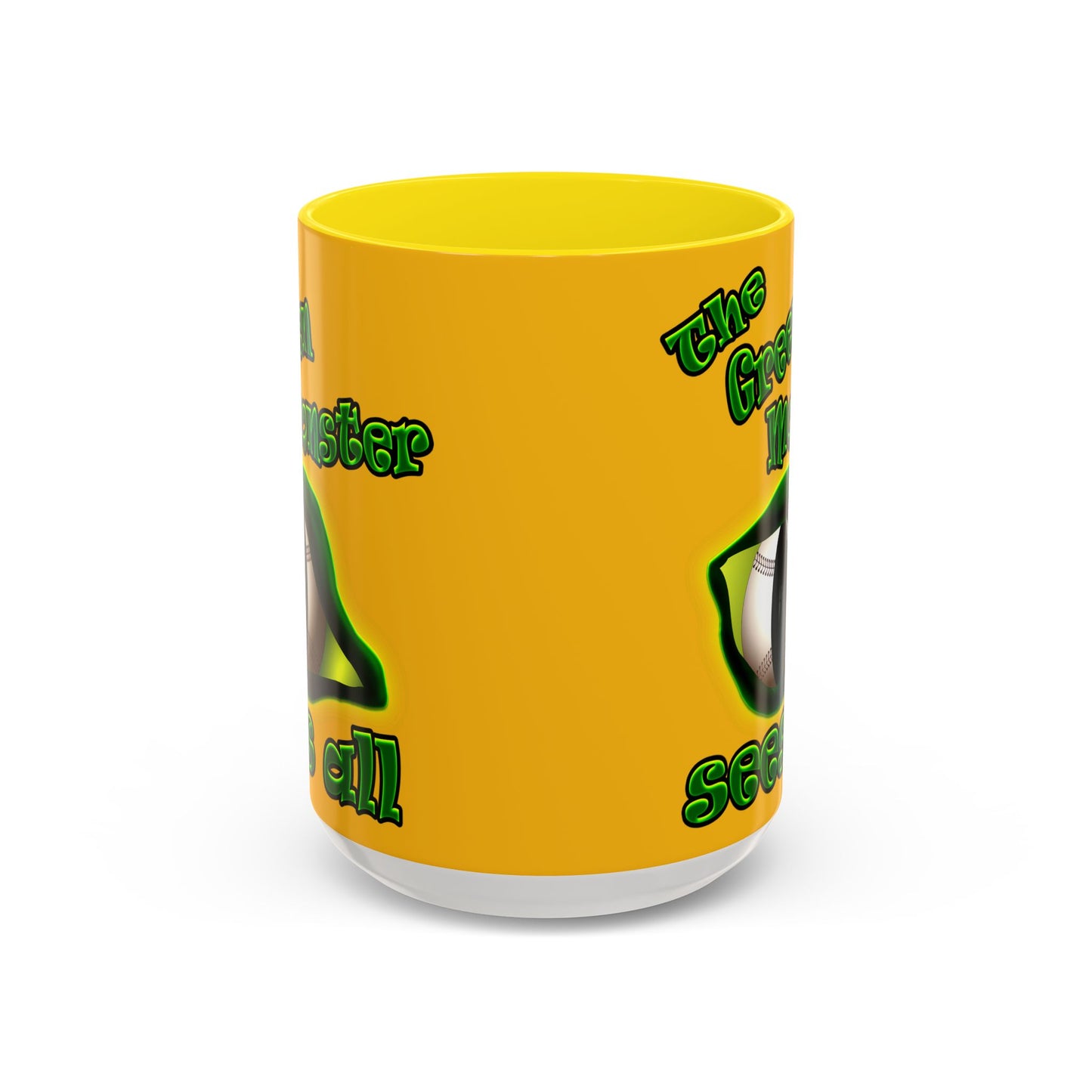 green monster - Accent Mug (yellow)
