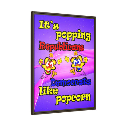 popping like popcorn - framed canvas art (purple-pink wave)