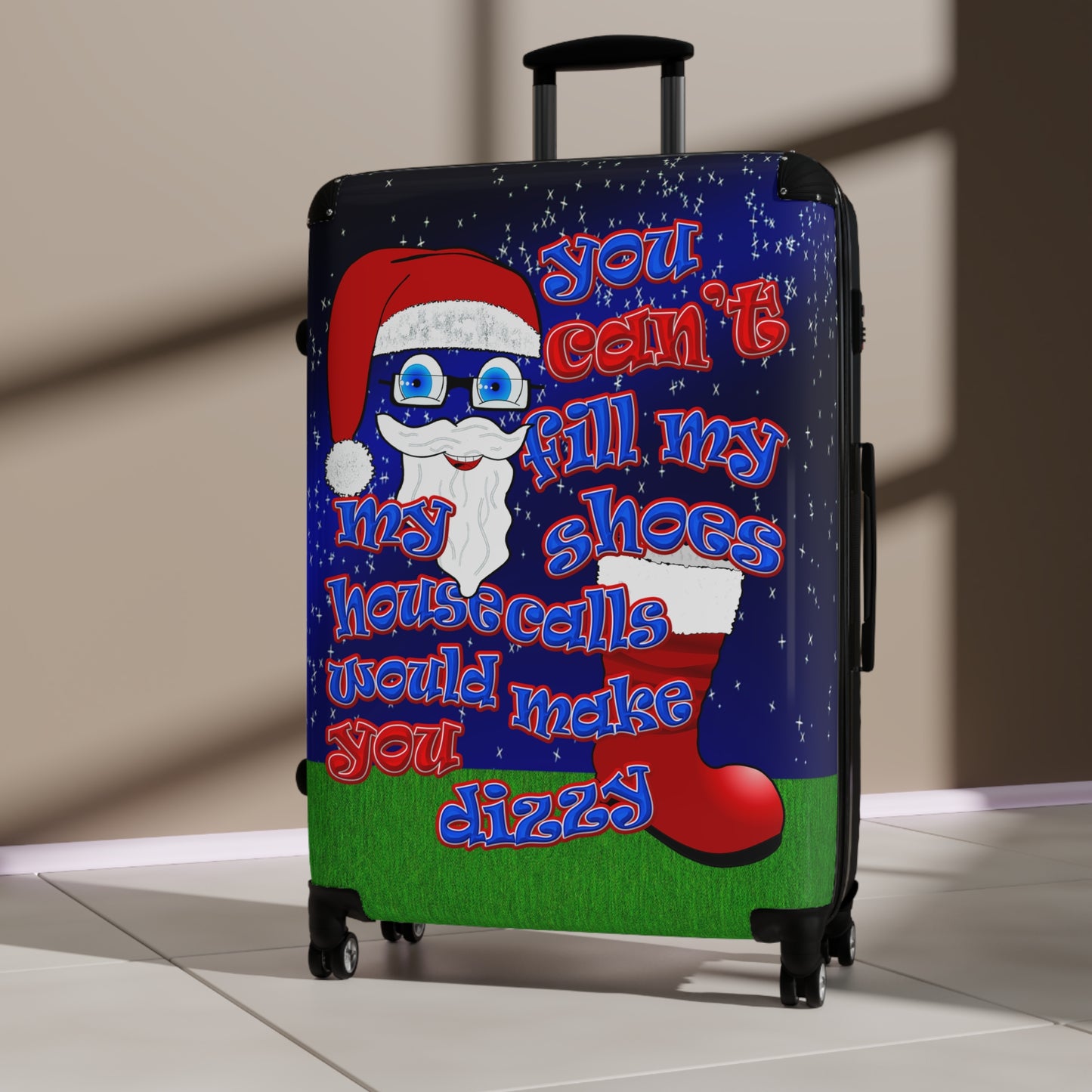santa's shoes - Suitcase ('snoops' background)