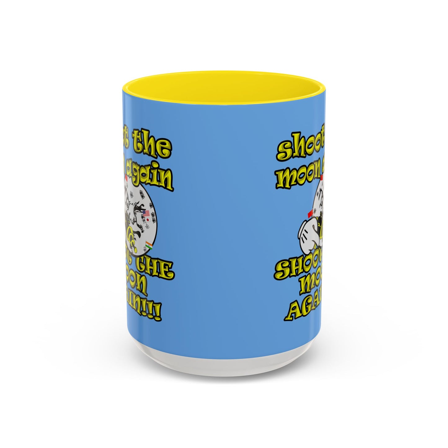 shoot the moon again - Accent Mug (light blue)