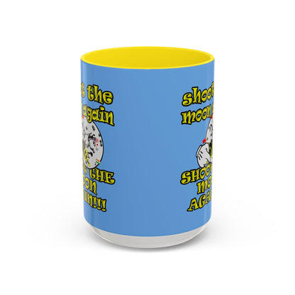 shoot the moon again - Accent Mug (light blue)