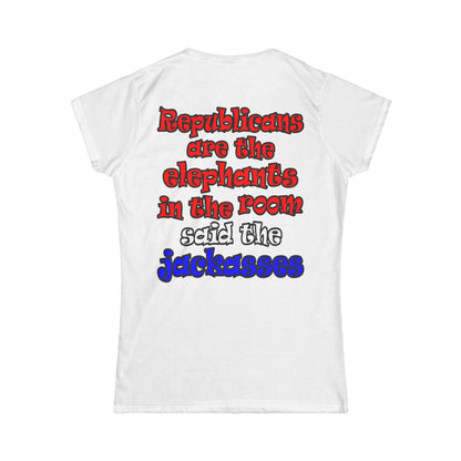 donkeys and elephants - Women's Softstyle Tee