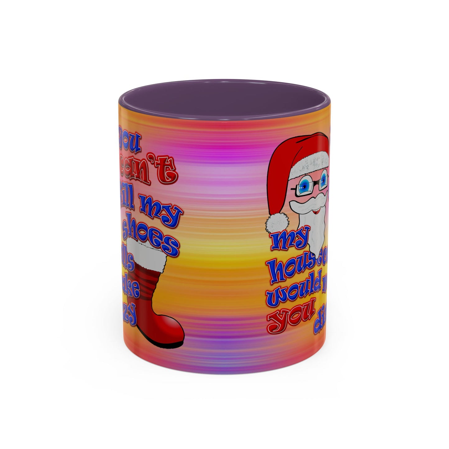 santa's shoes - Accent Mug (color blur)