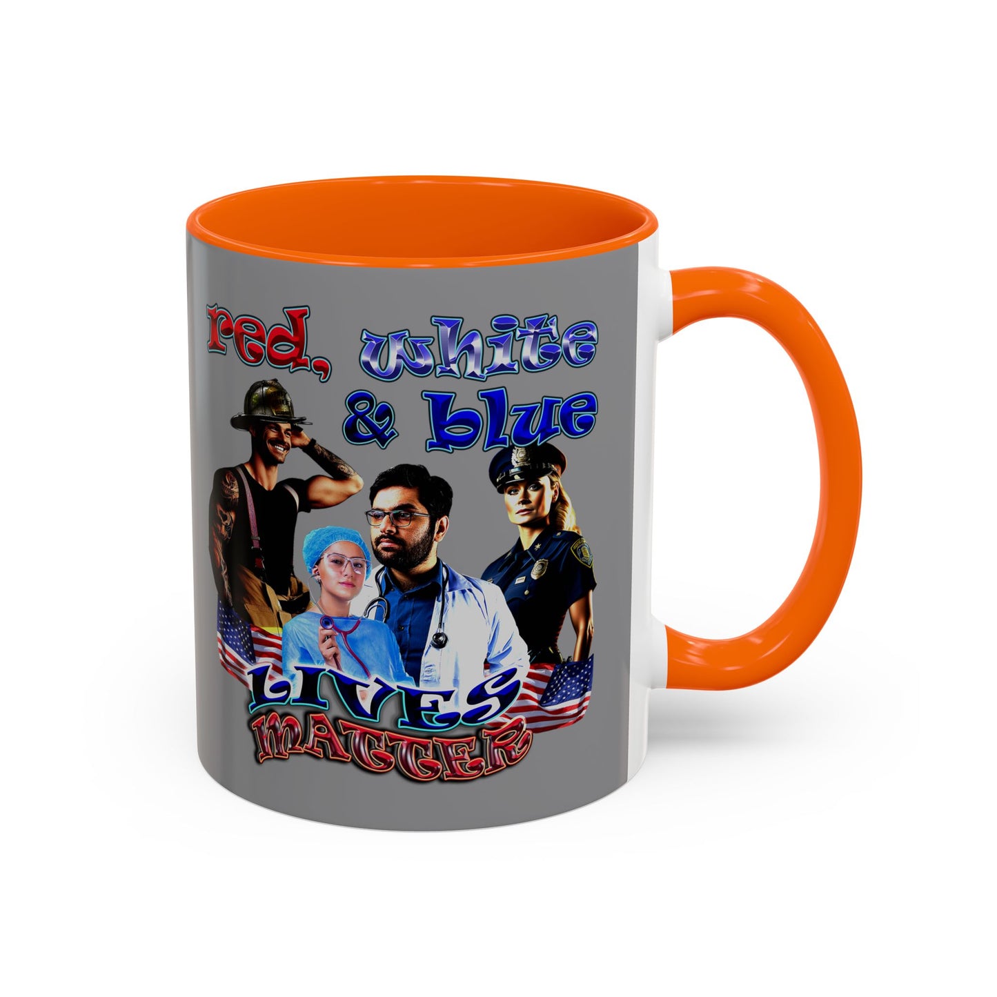 rw&b lives matter - Accent Mug (grey)
