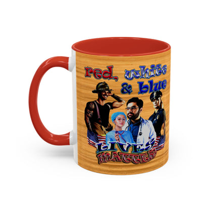 rw&b lives matter - Accent Mug (butterscotch wood finish)