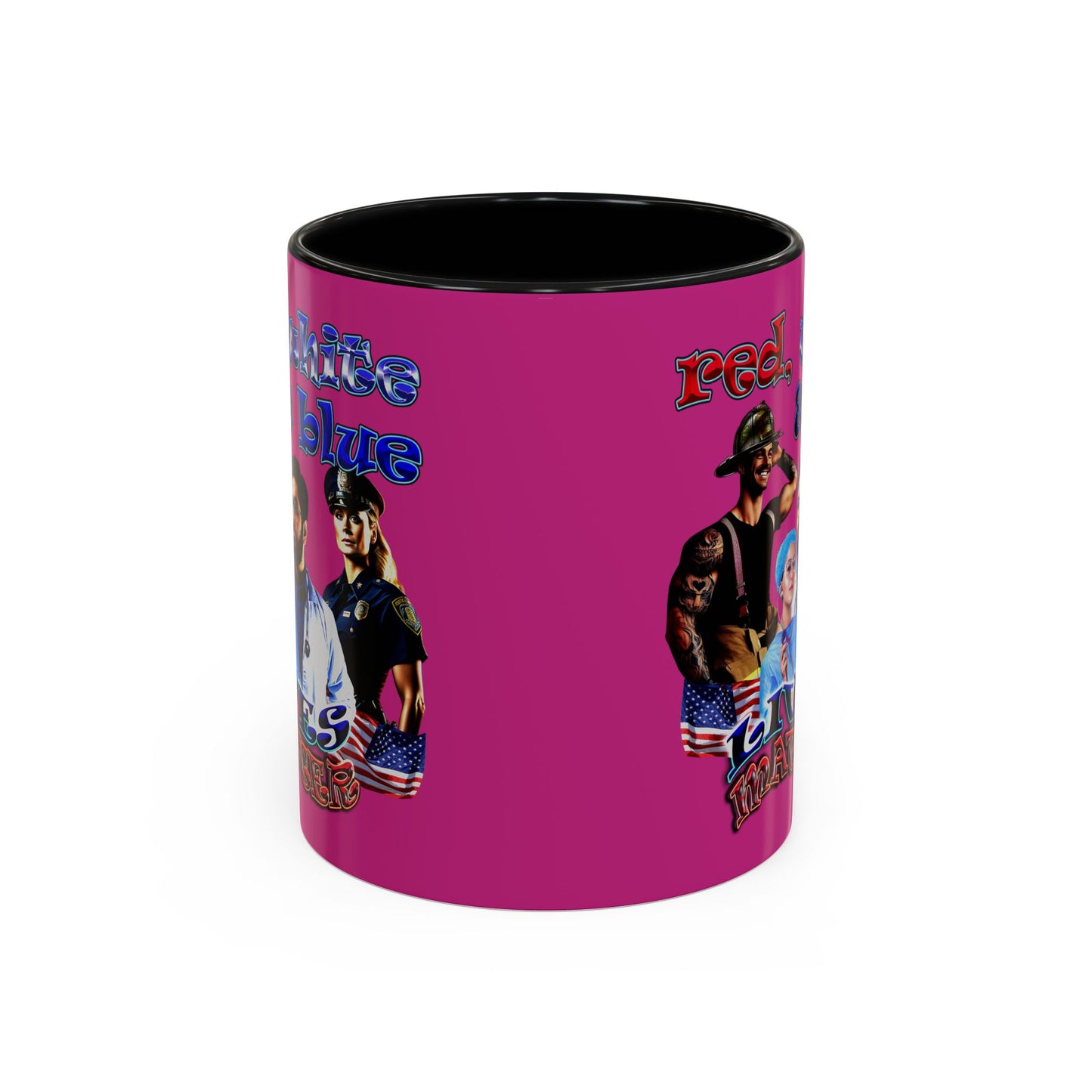 rw&b lives matter - Accent Mug (pink)