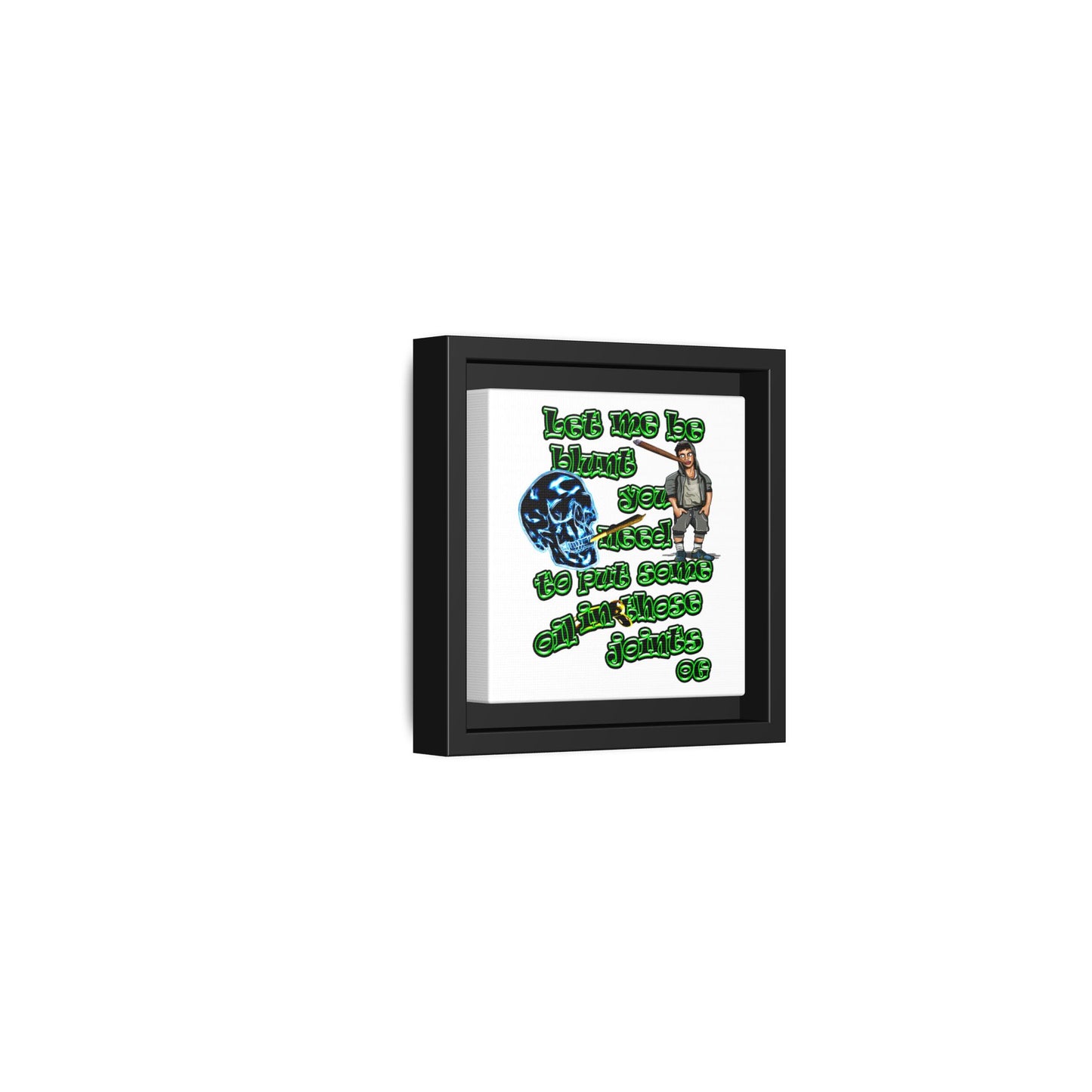 og - framed canvas art (white)