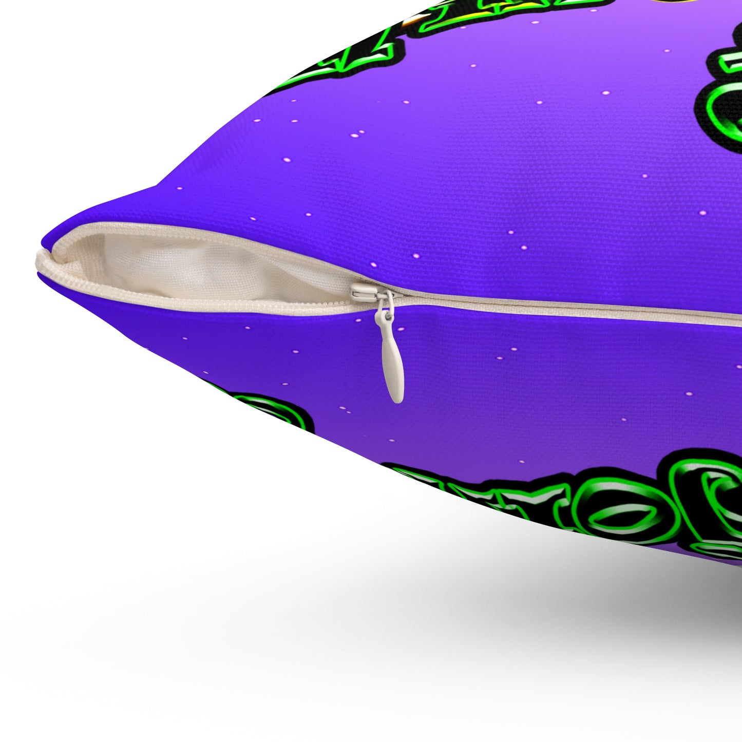 og - Spun Polyester Square Pillow - (purple-pink wave)