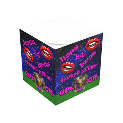 hoes b4 bros - note cube ('snoops' background)