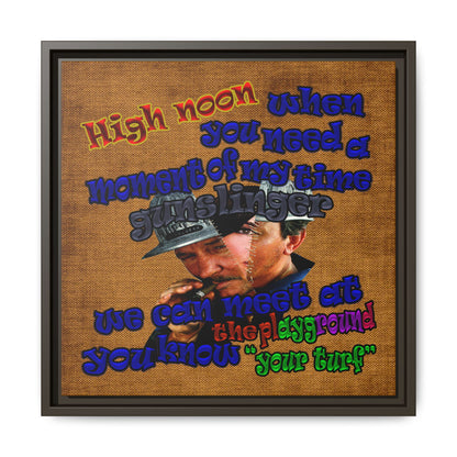 high noon - framed canvas art (brown papyrus)
