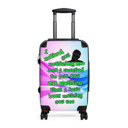 noticed you noticing - Suitcase (light blue-pink wave)