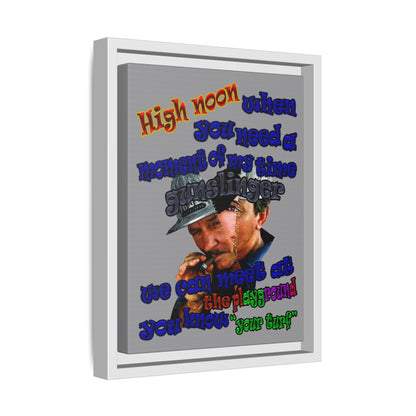 high noon - framed canvas art (grey)