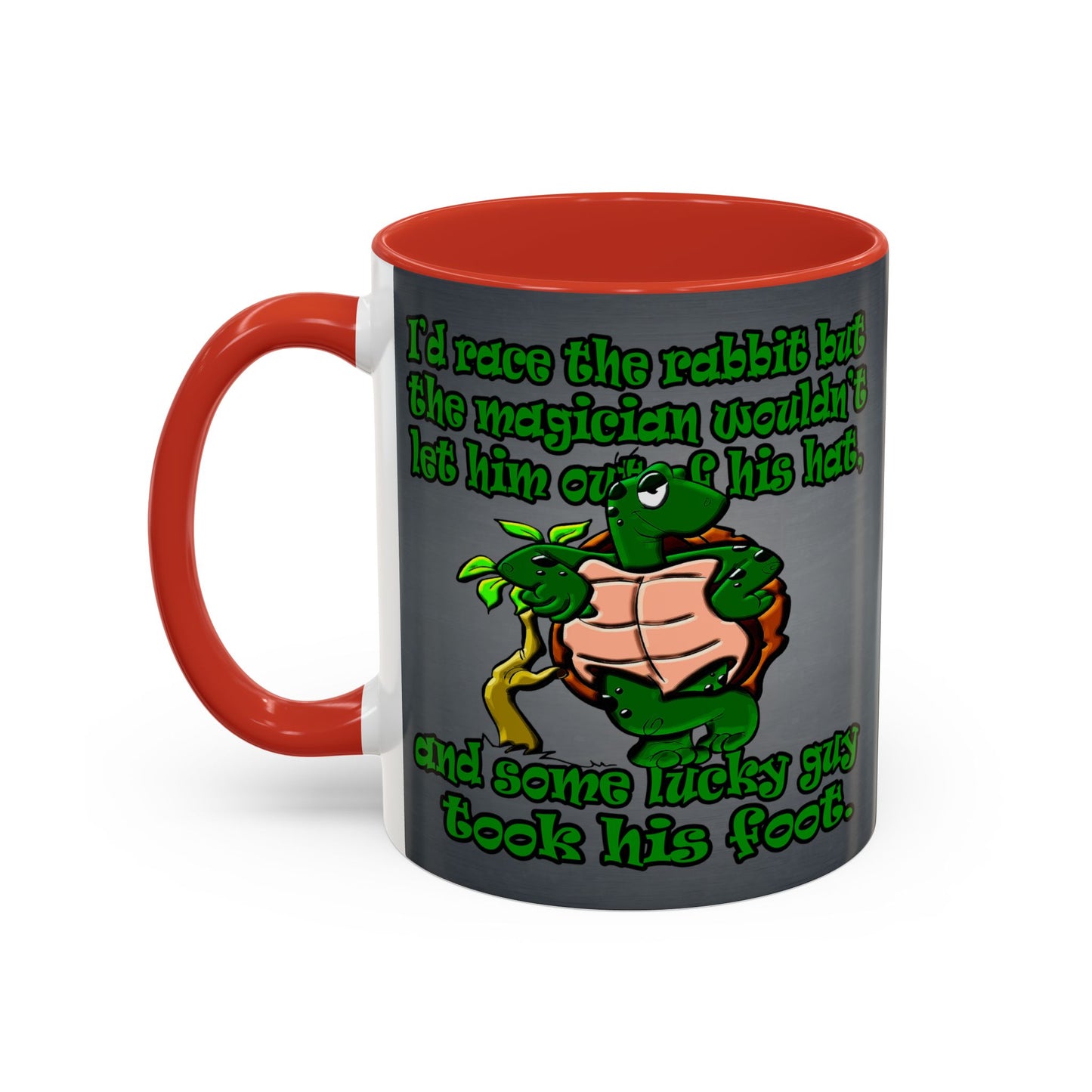 turtle race - Accent Mug (grey-light grey)