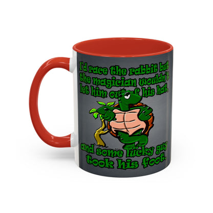 turtle race - Accent Mug (grey-light grey)