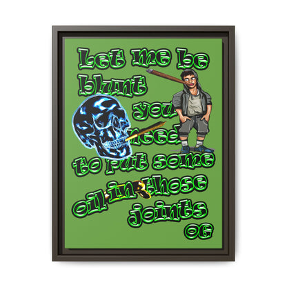 og - framed canvas art (green)