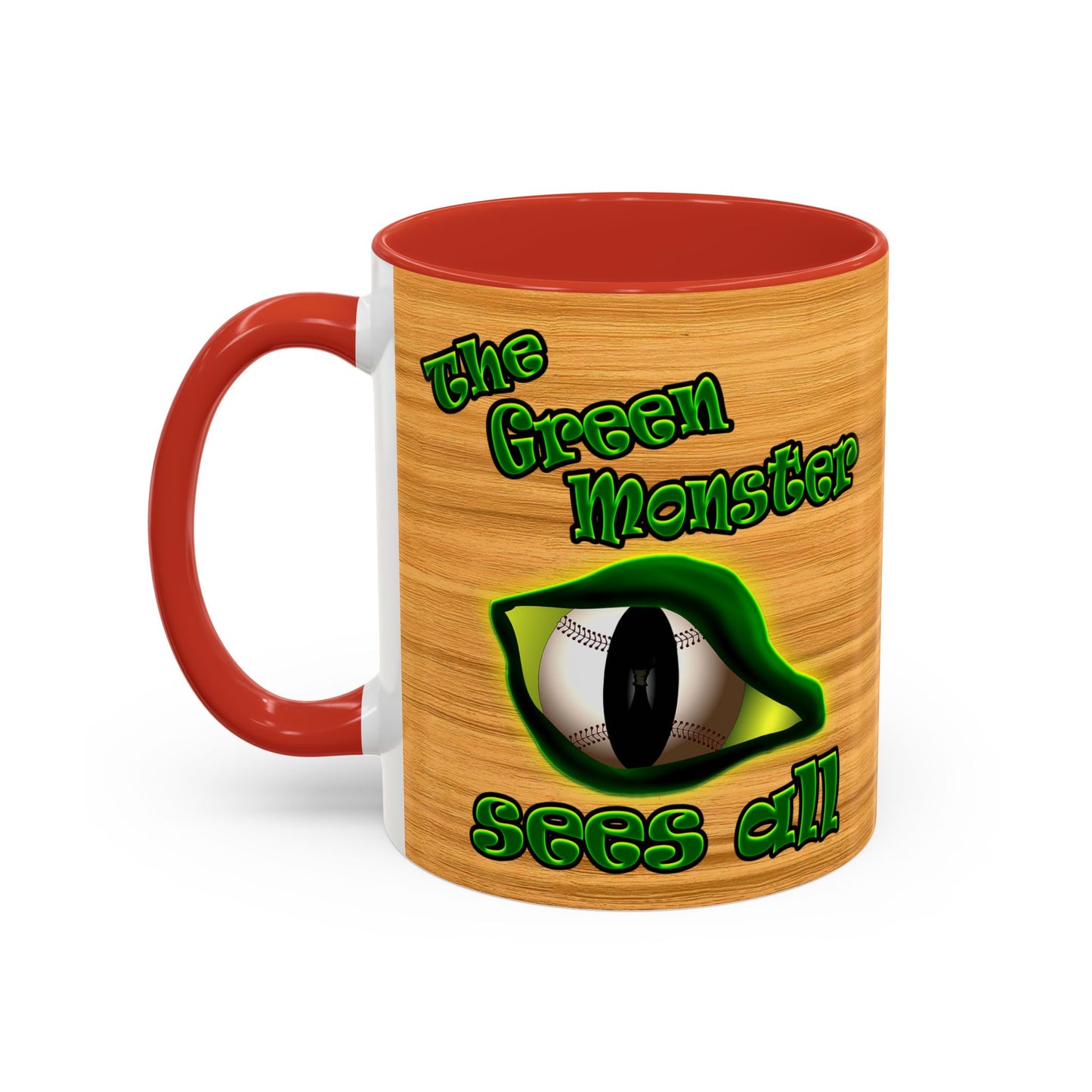 green monster - Accent Mug (butterscotch wood finish)