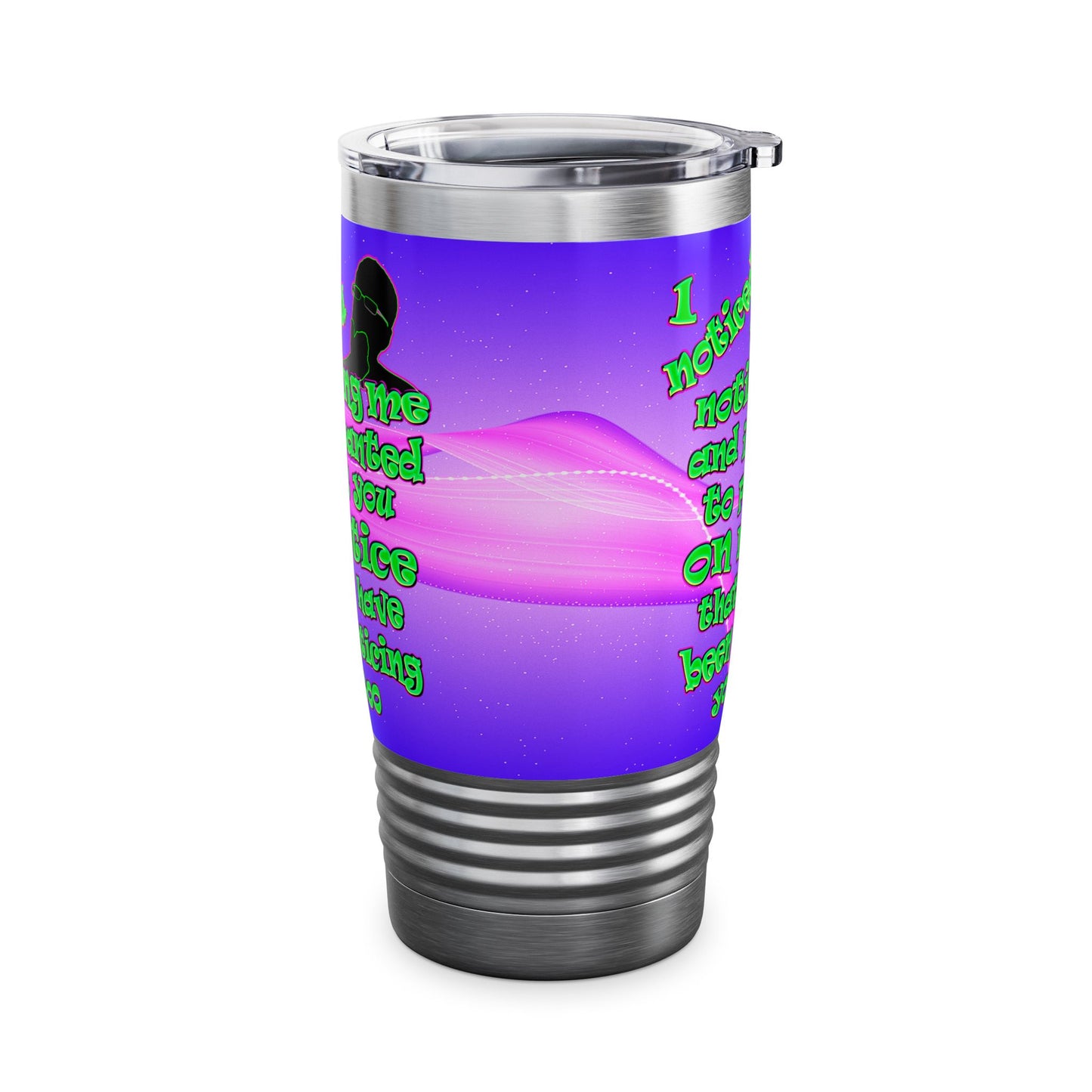 noticed you noticing - Ringneck Tumbler, 20oz (purple-pink wave)