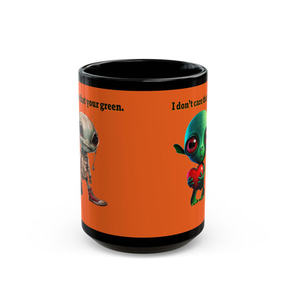 I don't care that your grey - Black Mug (orange)