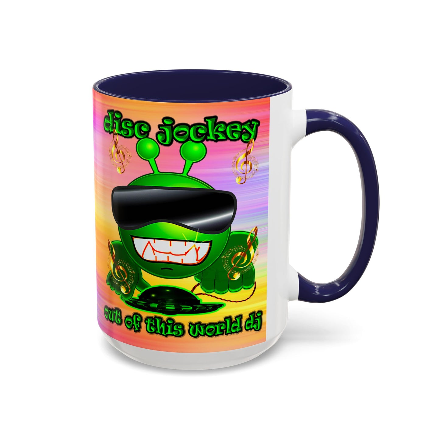 disc jockey - Accent Mug (color blur)