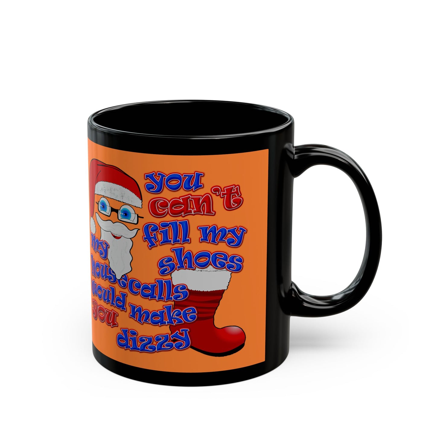 santa's shoes - Black Mug (crusta)