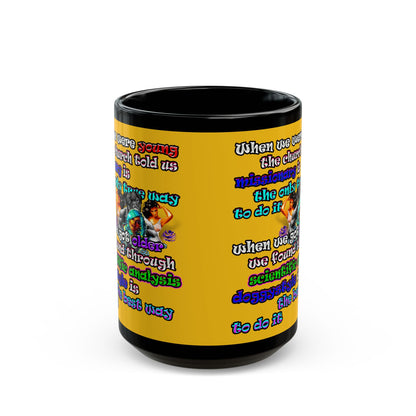 doggystyle - Black Mug (yellow)